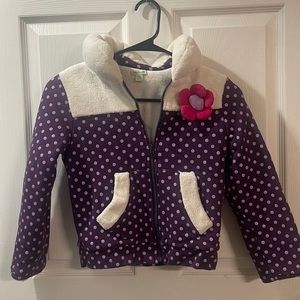 BOSSINI FLEECE LINED PURPLE FLOWER JACKET